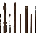 New Chinese Staircase Column Stair Column Square Staircase Column 3d model