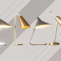 Modern Desk Lamps with Conical Shades Metal Bases and Different Design Styles