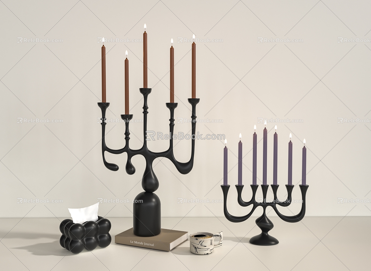 Candlestick candle 3d model