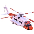 Modern Helicopter Sikorsky Military Helicopter Rescue Helicopter 3d model