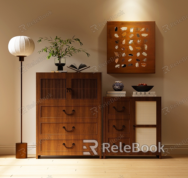 New Chinese Style Bucket Cabinet New Chinese Style Side Cabinet New Chinese Style Entrance Cabinet model