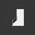 Minimalist Wooden Staircase With White Handrail And Black Metal Railing Design