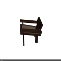 Modern Dark Brown Leisure Chair Design With Minimalist Wooden Frame And Armrests