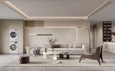 modern living room 3d model