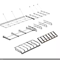 Durable Outdoor Canopy Structural Frame Components and Support System Parts 3d model