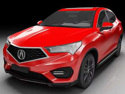 Red Acura SUV Showcasing Sleek Exterior Design And Black Alloy Wheels 3d model