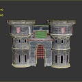 Puerto Rico Gate Ancient Gate San Juan Gatehouse Stone Gatehouse in Puerto Rico 3d model