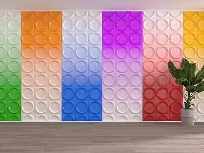 Modern background wall 3d model