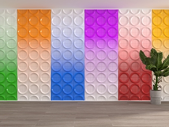 Modern background wall 3d model