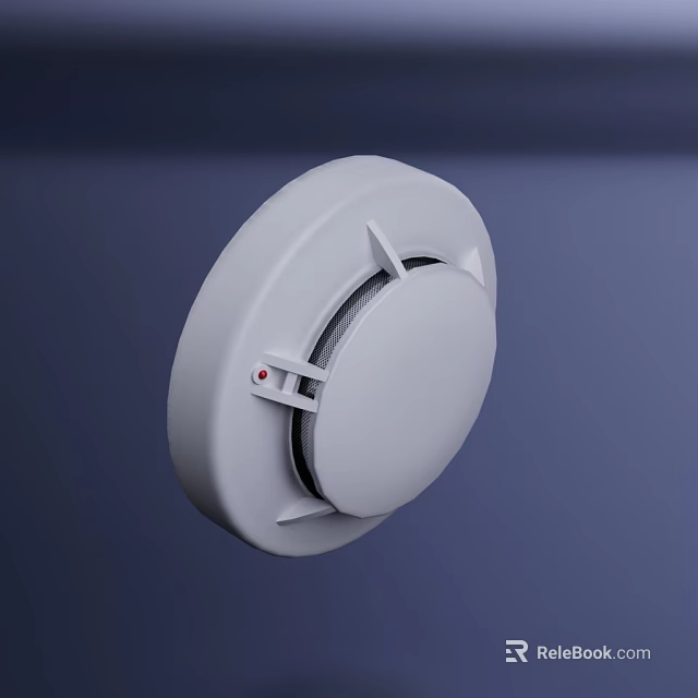 Essential Fire Equipment Smoke Detector for Home Fire Safety Ceiling Mount Device 3d model 