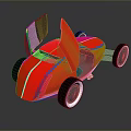 Red Futuristic Concept Car With Open Doors And Aerodynamic Body Design