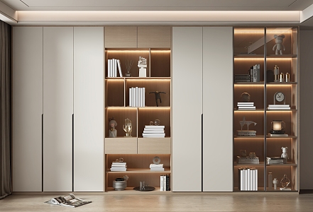 Modern Bookcase Home Bookcase 3d model