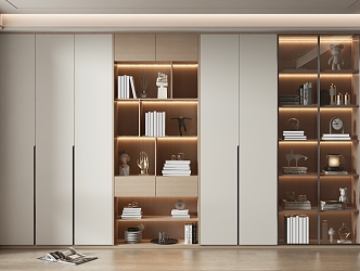 Modern Bookcase Home Bookcase 3d model