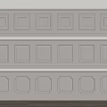 Decorative Wainscoting Panel Design With Square And Circular Patterns For Home Interior 3d model