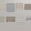 Various Roman Blinds With Pleated Top Designs In Beige Gray And Dark Gray