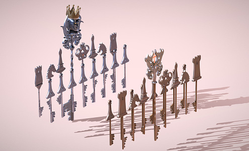 Modern Key 3d model