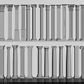Ornate Roman Columns Collection Showcasing Different Classical Architectural Styles And Details 3d model