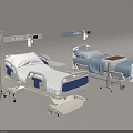 Modern Medical Beds with IV Poles Mobile Design for Hospital Patient Care