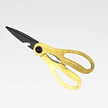 Industrial Scissors With Golden Handle And Black Blade For Precision Cutting