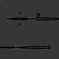 Detailed Disassembled Submachine Gun With Wooden Stock Metal Parts Bullets And Components