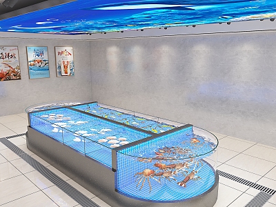 Modern Seafood Pond model