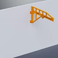 Modern Yellow Wall Mounted Furniture Bracket With Sturdy Structure For Wall Use 3d model