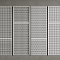 Four Decorative Panels With Various Grid Patterns For Interior Decoration 3d model