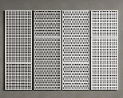 Modern punching plate metal punching plate punching aluminum plate sound-absorbing plate 3d model