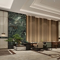 New Chinese Hotel Lobby 3d model