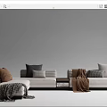 modern corner sofa Minotti roger multiplayer sofa multiplayer sofa 3d model