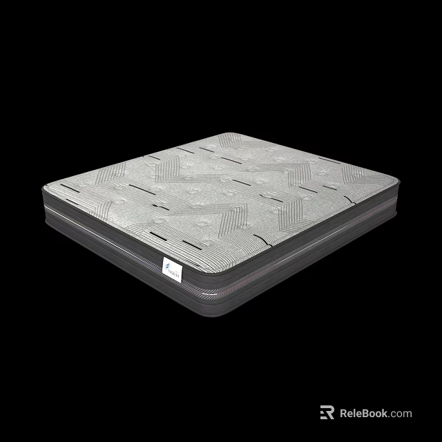 Modern Mattress With Geometric Pattern Surface For Comfortable Sleep Support 3d model 