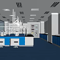 Modern Laboratory Testing Laboratory Tables and Chairs Laboratory Equipment Laboratory Research Room 3d model