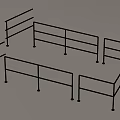Modern Stainless Steel Railings With Simple Metal Frame For Staircase Balcony
