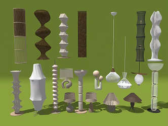 Combined lamps and lanterns 3d model