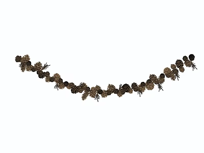 Decorative Plant Garland Made With Pine Cones And Pine Needles As Ornament 3d model