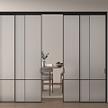 Modern sliding door Changhong glass door glass door glass sliding door 3d model