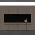 Modern Built in Wine Cabinet with Light Strip and Decorative Object in Living Room