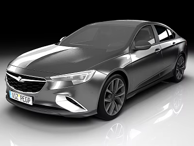 Silver Modern Sedan With Sleek Body Front Fascia Design And Black Wheels 3d model