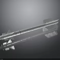 Silver Aerospace Rocket Model With Fins On Black Smooth Surface And Reflection