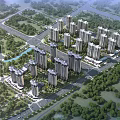 Modern High Rise Residential Building With Architectural Design Surrounded By Greenery And Nearby Buildings