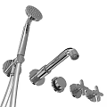 Modern Chrome Bathroom Faucet Fixtures With Showerhead And Sleek Contemporary Design