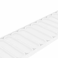White Rectangular Building Component With Oval Grooves Design And Smooth Surface 3d model