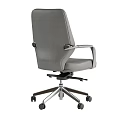 Ergonomic Leather Office Chair With Swivel Base Multiple Colors And Metal Armrests