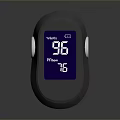 Portable Pulse Oximeter With Digital Display And Black White Design For Oxygen Monitoring