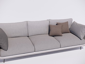 Modern three-seat sofa multiplayer sofa 3d model