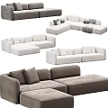 Modern Sofa Sets With Gray And White Upholstery And Various Cozy Cushion Designs