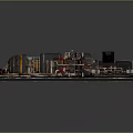 Industrial Mechanical Equipment With Cylindrical Components Piping System And Metal Base