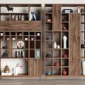 Wooden Bogu Shelves With Multiple Compartments Displaying Tea Sets Vases Books And Ornaments