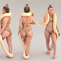 acrobatic troupe python figure woman 3d model