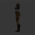 3D Model of Medieval Fantasy Armor Set With Chest Plate Leg Armor and Boots
